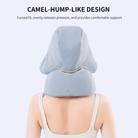 Oreiller de voyage portable en mousse à mémoire de forme en U avec capuche, personnalisable, pour bloquer la lumière et garantir l'intimité, avec soutien du cou pour avion, train, bus