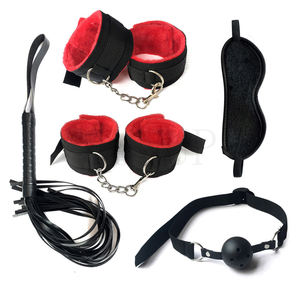無料のカスタムボックス-カップルエロアクセサリーセックスゲームボンデージセットホイップギャグ手錠ニップルクランプ28PCSBDSMキット - Product Image 3