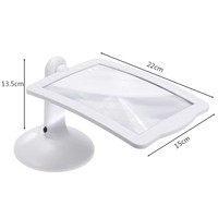 Visionneuse plus lumineuse mains libres LED 360 ° rotatif 3X loupe de lecture pleine page loupe feuille avec lumières LED
