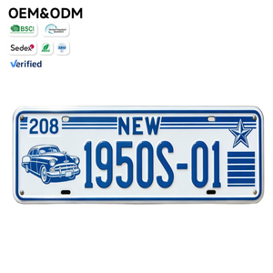 Placa de Matrícula Retro de Aluminio Personalizada con Diseño de Estrella para el Mercado Estadounidense, Placa de Matrícula de Aluminio Personalizada - Product Image 1