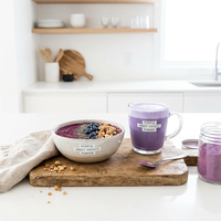 Poudre d'Ube Naturelle Pure de Patate Douce Violette Riche en Anthocyanes Superaliment Sans Gluten Végétalien pour la Cuisson et les Smoothies