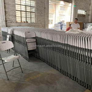 Hotsale 10 người ngoài trời bàn tiệc nhựa tròn gấp bàn ghế bàn cho đám cưới bên ngoài trời Bộ đồ nội thất - Product Image 5