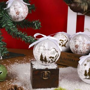 Ensemble de 7 décorations de Noël suspendues en forme de boule, pendentifs, design bonhomme de neige, décorations d'arbre - Product Image 4