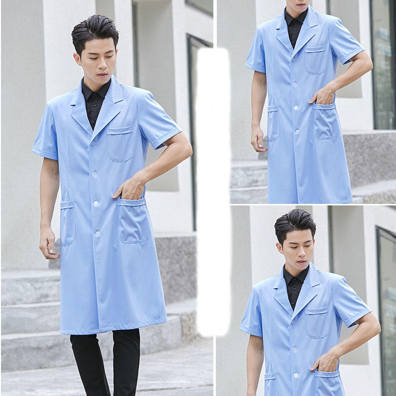 แขนสั้นผู้ชายสีน้ำเงิน