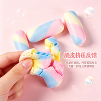 Mainan Cakar Kucing Warna-Warni Kulit Renyah Isi Cokelat Marshmallow Lembut Bisa Diremas untuk Pesta, Fidget, Grosir, Hadiah