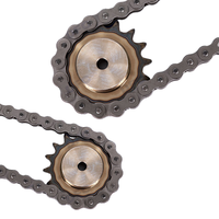 Convoyeur à rouleaux à une seule rangée industriel, plaque droite, chaînes de transmission en acier inoxydable, pièces mécaniques standard, largeur 15 mm
