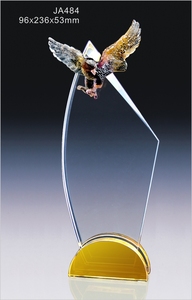 Premio de cristal con forma de placa personalizada de diseño único con base colorida de Liuli <span class=keywords><strong>Eagle</strong></span> para regalo de negocios/promoción - Product Image 6
