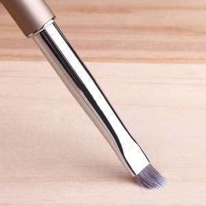 Pinceau à double tête avec manche métallique pour nail art, dégradé, estampage, avec embout serti pour manucure gel UV - Product Image 3