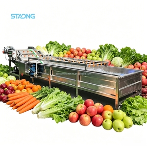 Machine de nettoyage à bulles avec système de séchage à l'air, laveuse à circulation d'eau automatique pour fruits et légumes, usage commercial et industriel - Product Image 1