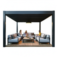 Pergola motorisée en aluminium à lames orientables, imperméable, pare-soleil automatique pour jardin, villa, usage commercial