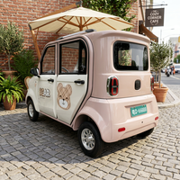 Véhicule de transport électrique à quatre roues entièrement fermé, neuf, 4 places, mini-voiture électrique rose, autonomie 101-200 km, vente en gros