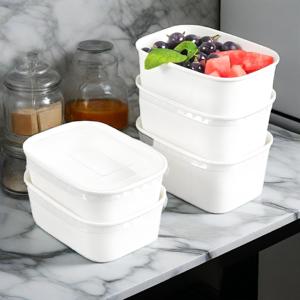 Bol rectangulaire biodégradable en gros pour emballage alimentaire, saladier blanc en kraft, emballage écologique, bol à salade jetable en papier - Product Image 4