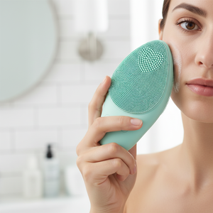 Cepillo de Limpieza Facial con LED Ultrasónico de Silicona, Limpiador Facial de Limpieza Profunda, Masajeador Facial Recargable e Impermeable - Product Image 3