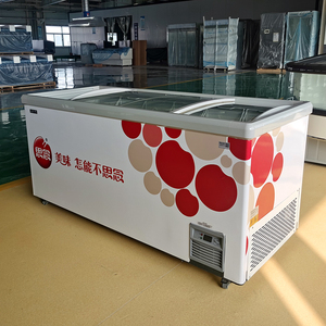 Congélateur commercial de refroidisseur d'armoire d'île de supermarché avec l'affichage supérieur de porte en verre pour le réfrigérateur d'aliments surgelés et de réfrigérateur - Product Image 3
