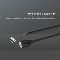 Connecteur de câble de charge magnétique rond avec interface de soudure
