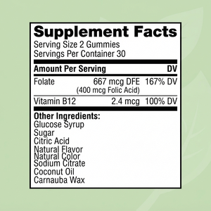 Gomitas de Folato y Vitamina B12 OEM ODM, 60 Unidades, Etiqueta Privada al por Mayor - Product Image 2