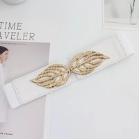 Vintage Designer Damen PU-Leder Gürtel mit Elastik und Metallschnalle im Western-Stil
