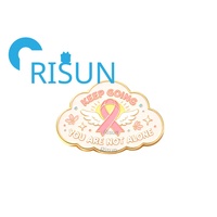 Broches en émail personnalisées créatives en métal, motif Rose d'Octobre, pour la sensibilisation au cancer du sein, avec ruban rose et fleur papillon, vente en gros
