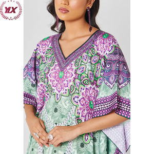 Kaftans pour femmes, vente en gros, inde, dubaï, <span class=keywords><strong>robe</strong></span> <span class=keywords><strong>africaine</strong></span> de luxe, caftan en soie imprimé - Product Image 2