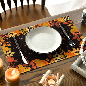 STARUNK, venta al por mayor, manteles individuales de Halloween, decoración de mesa de cocina, manteles individuales de calabaza de feliz Halloween para mesa de comedor - Product Image 4