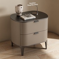 Table de chevet compacte de style crème de luxe haut de gamme 2025, style crème, boîte de rangement accessible pour la chambre des enfants, chambre principale