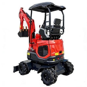 EURO 5 Rad-Minibagger 1,5 Tonnen 0,02m³ Schaufel Kleiner Radbagger für Gartenbau Gebrauchter Bagger zum Verkauf - Product Image 2