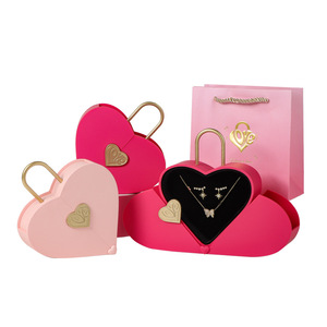 Caja de Regalo para Joyería con Cierre Metálico y Forro de Terciopelo, Caja de Empaque para Collares y Anillos, Ideal para Regalos de San Valentín, Aniversarios y Propuestas de Matrimonio - Product Image 2