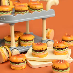 Abalorios de Resina con Diseño de Hamburguesa Kawaii para Manualidades, Joyería Hecha a Mano, Decoración de Cocina en Miniatura - Product Image 4