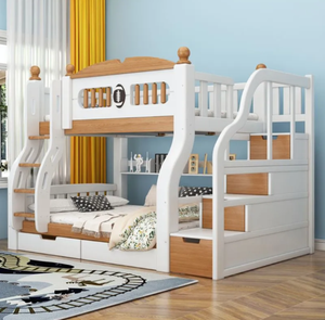 Cama Litera Moderna de Madera Maciza, Multifuncional, Doble, para Apartamentos y Dormitorios - Product Image 3