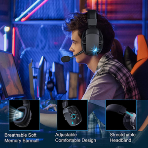 2.4G Over the Ear Gaming Headphone 25ms Low Latency <b>Wireless</b> Wired LED <b>Light</b> for Gamer BL100Pro Gaming - Product Image 4