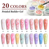 Pétale Fleurs Gel Builder No Heat Deroi Nail Extension UV Gel Builder 20 couleurs Rubber Gel Builder