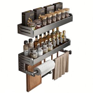 Support de rangement rotatif magnétique en métal pour épices, organisateur de condiments, support magnétique pour pots à épices - Product Image 6
