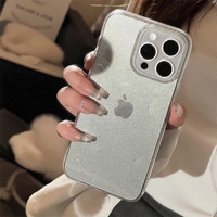 Coque de téléphone transparente en TPU souple avec paillettes pour iPhone 15 Pro Max 14 13 12 11 – Vente en gros pour femmes et jeunes filles