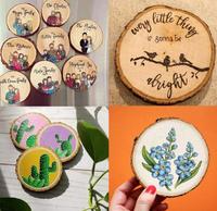 Tranches de bois naturel inachevé avec écorce, cercles en bois pour artisanat, décoration rustique de mariage, noël, bricolage, 10/20 pièces