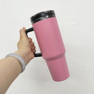 Mug de voyage en acier inoxydable noir de 40 oz avec logo personnalisé, anti-fuite, pour gravure au laser - Product Image 3