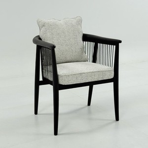 Silla <span class=keywords><strong>de</strong></span> Comedor <span class=keywords><strong>de</strong></span> Madera Negra <span class=keywords><strong>de</strong></span> Lujo - Estilo Moderno <span class=keywords><strong>de</strong></span> Sillón, Versátil para Restaurante, Hotel, Dormitorio y Sala <span class=keywords><strong>de</strong></span> Estar - Product Image 2