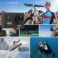 Caméra d'action pour activités de plein air, vente flash, 4K 1080P, grand angle 140 degrés, caméra sportive, prise en charge du WIFI, étanche