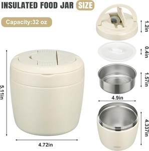 Termo para Sopa y Alimentos de Acero Inoxidable 304 de Doble Capa y Boca Ancha, con Tapa de Plástico, en Colores Personalizados, de 450ml, 420ml y 280ml - Product Image 5