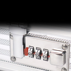 Valise de barbier en aluminium de luxe dorée, <span class=keywords><strong>mallette</strong></span> à code pour la <span class=keywords><strong>coiffure</strong></span>, grand espace, boîte à outils de barbier, Barberia avec porte-tondeuse - Product Image 4