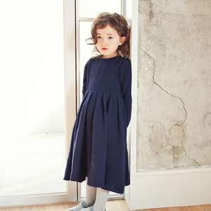 Ropa al por Mayor para Niños, Vestido Largo de Manga Larga para Niños, Vestido Infantil Liso - Product Image 2