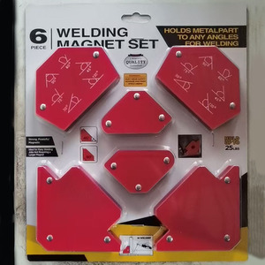 Juego de posicionadores de soldadura magnéticos Yunbei de 6 piezas, fijador de ángulo para sujetar metal de hasta 25 libras - Product Image 1
