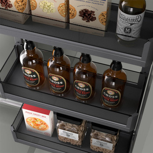 Cesta extraíble alta de diseño moderno, armario de cocina para almacenamiento de aperitivos en hoteles, estante extraíble lateral alto y profundo junto a la nevera - Product Image 4