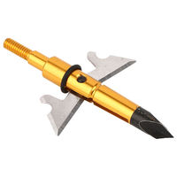 Pointes de flèches de tir à l'arc en acier inoxydable et aluminium aéronautique, 100 grains, orange, mécaniques, 2 lames extensibles, pointes larges pour la chasse