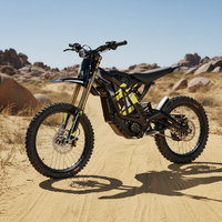 Moto tout-terrain électrique Surron 10000W pour adultes, noire, modèle Surron Light Bee X 2026