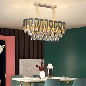 Candelabro de cristal de lujo moderno, luz colgante para el hogar de tamaño medio, oficina, sala de estar, fabricación de hoteles, cristal de lujo - Product Image 3