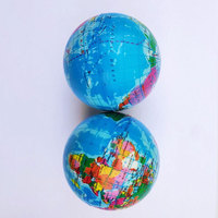 X-SB012 Ballon anti-stress populaire personnalisé en forme de globe terrestre, jouet à presser, ballon anti-stress en forme de carte du monde