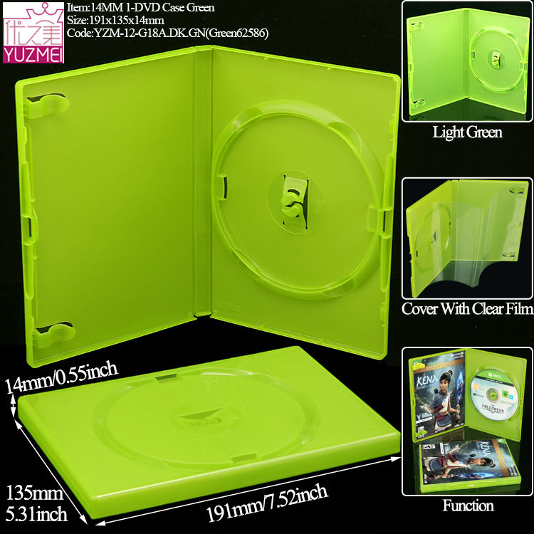 Boîtier 1-DVD 14 mm G18A - Vert foncé