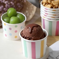 Gobelets en papier pour crème glacée, personnalisables avec logo, vente en gros, écologiques, recyclables, de qualité alimentaire, épais et étanches