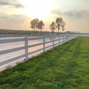 Clôture de ferme en PVC pour chevaux, 3 rails, en plastique vinyle, facile à assembler, <span class=keywords><strong>prix</strong></span> direct usine - Product Image 2