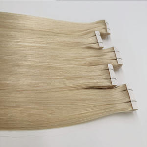 Cinta rusa en extensiones de cabello Hueso Cabello liso 100% Cabello humano virgen europeo Extensión de cinta invisible de Pu - Product Image 3